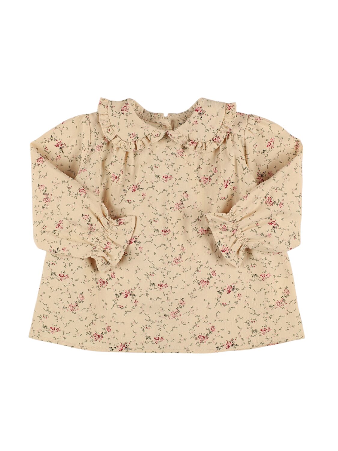 Babe And Tess Elena Printed Cotton Shirt In Pink/red