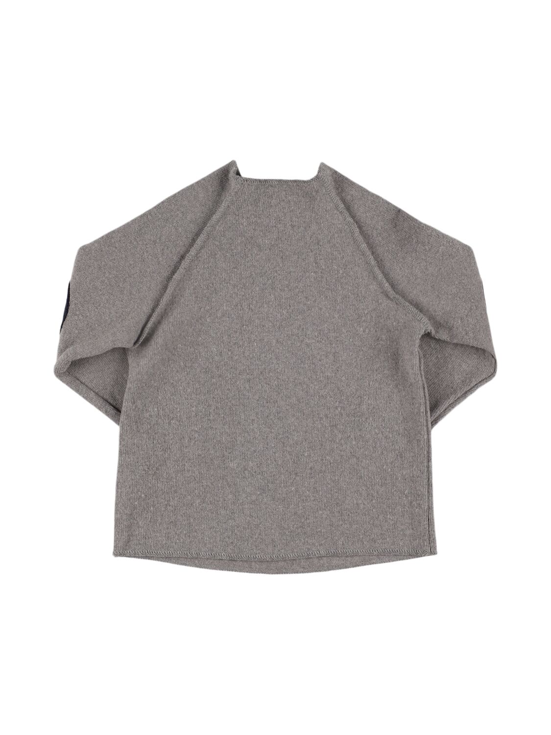 BABE AND TESS COTTON BLEND SWEATER W/ ELBOW PATCHES 