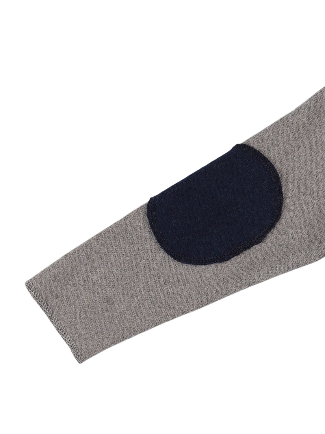BABE AND TESS COTTON BLEND SWEATER W/ ELBOW PATCHES 