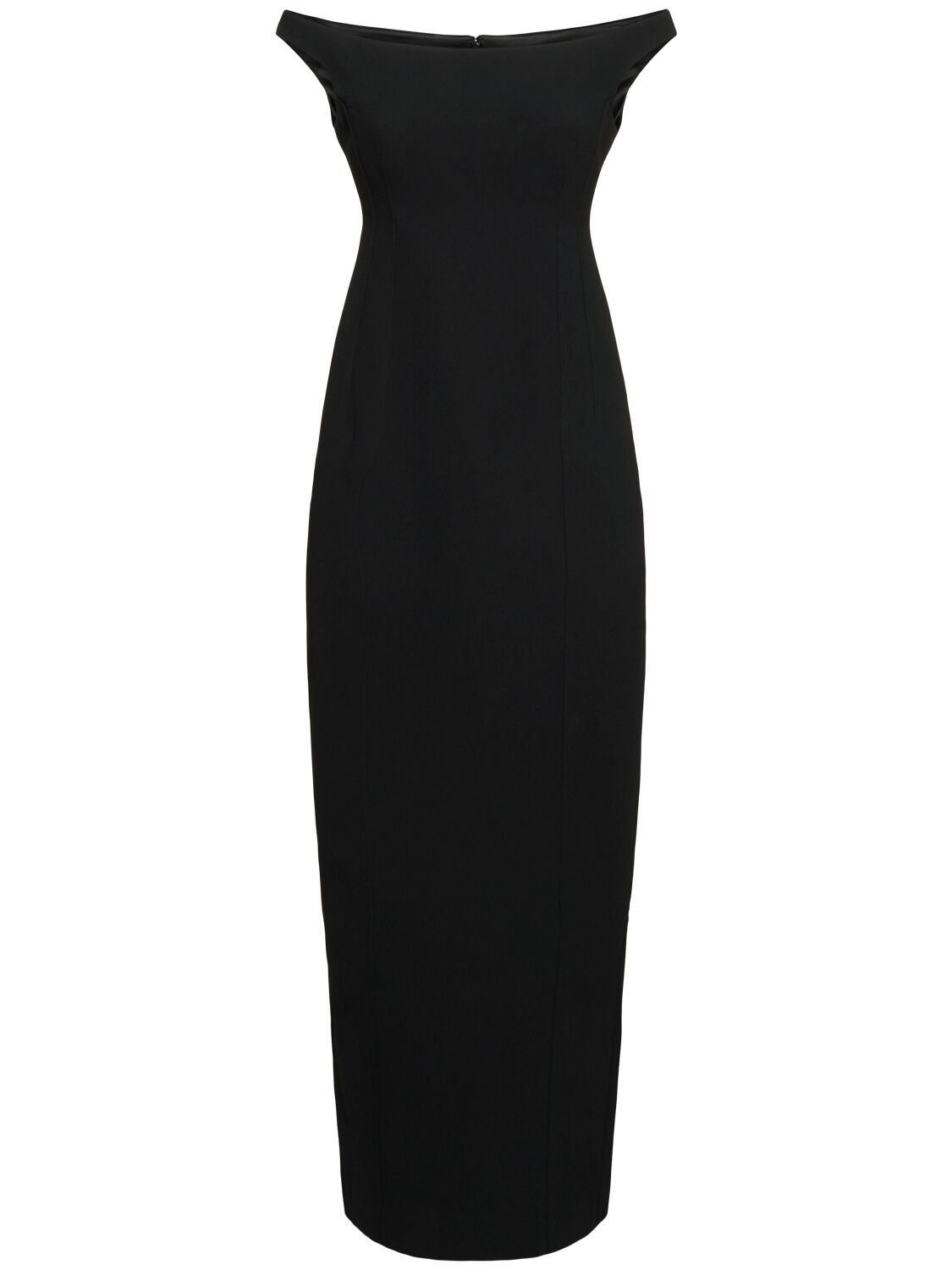 Robe Longue En Crêpe À Col Bardot - TOTEME - Modalova