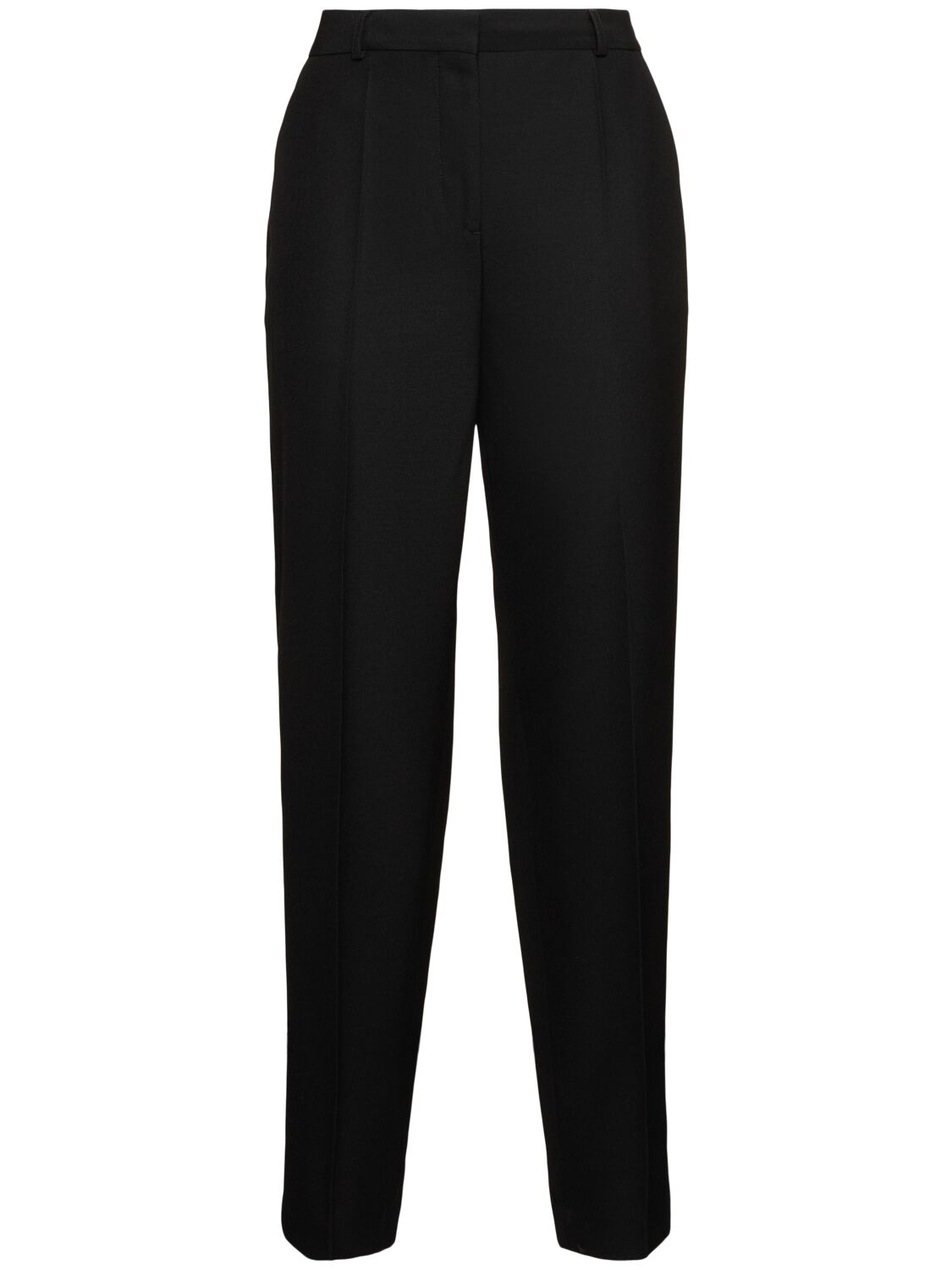 Totême Low-waist Tailored Wool Blend Pants In Black