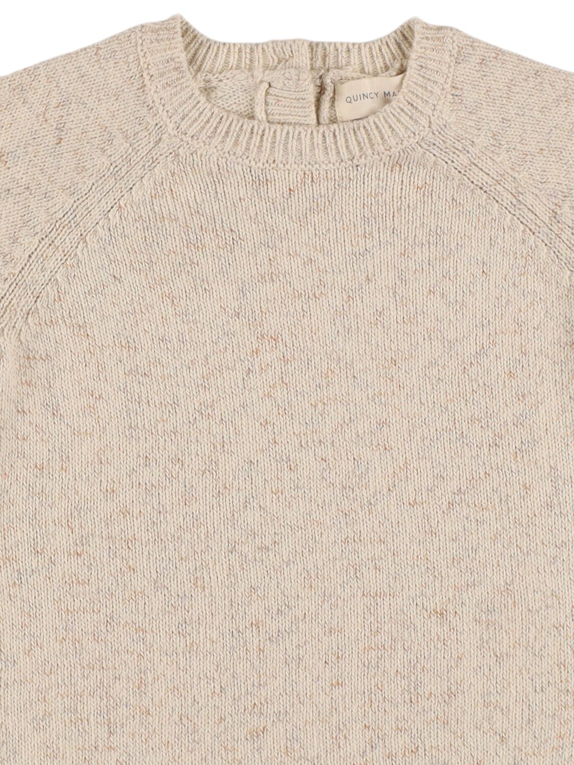 Shop Quincy Mae Organic Cotton & Linen Knit Sweater In Beige