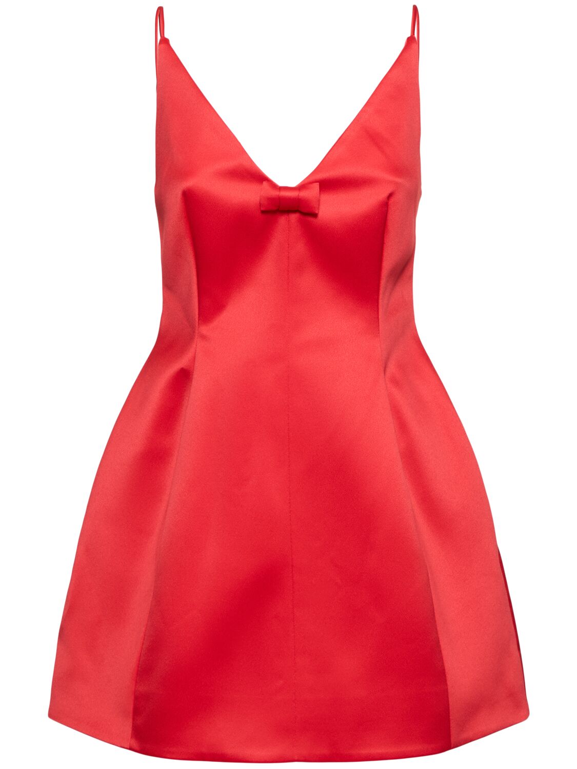 Marc Jacobs Satin Bow Mini Dress In Red