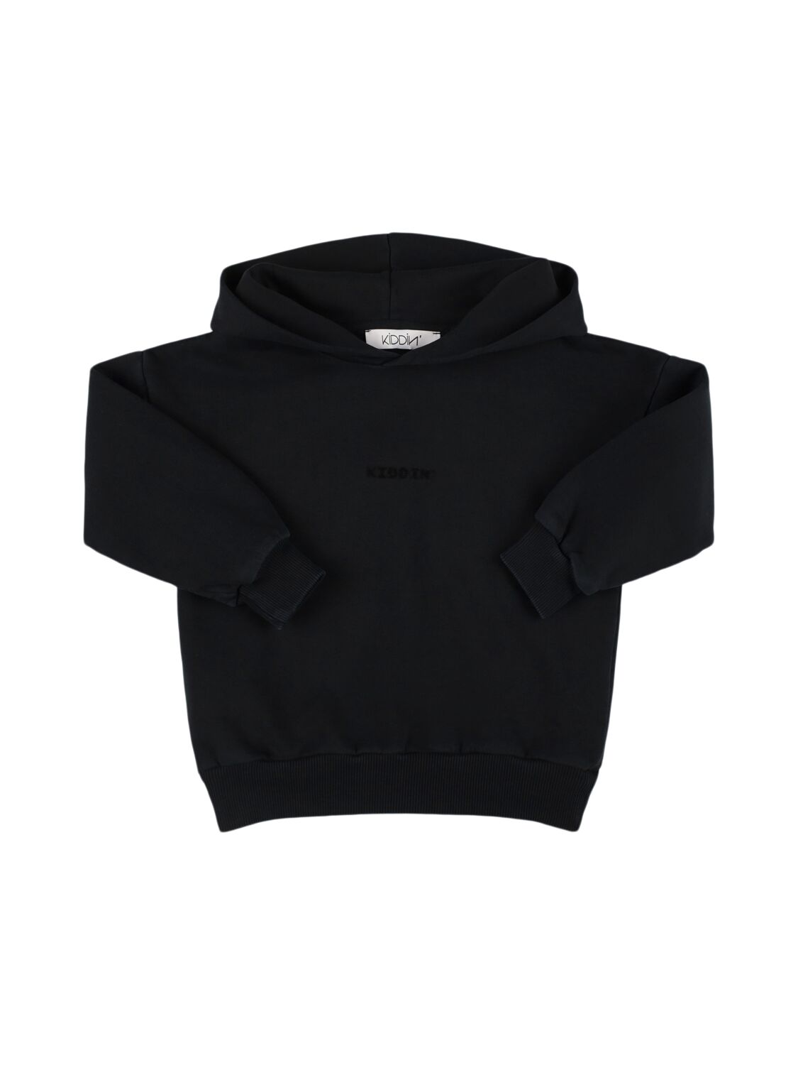 Kiddin Cotton Hooded Sweatshirt In Black