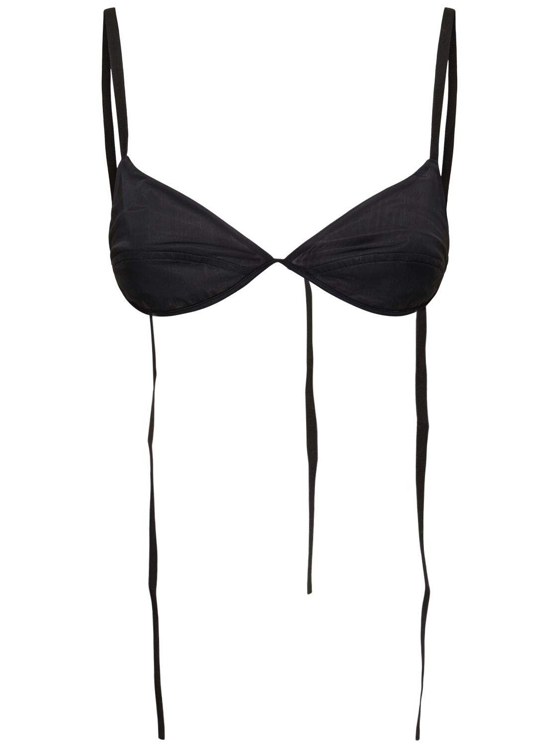 Carven Mesh Triangle Bra In Black