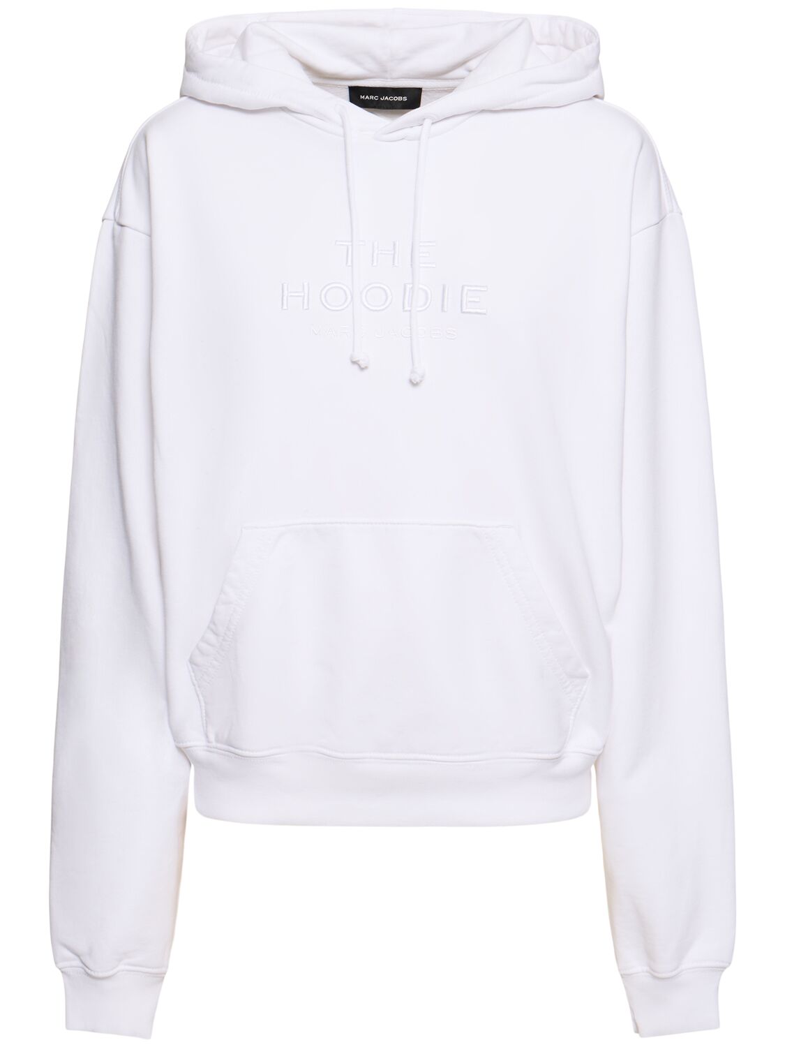 Marc Jacobs The Hoodie Logo Cotton Sweatshirt In White