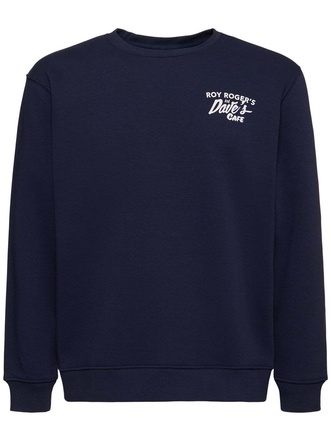 Roy Rogers Café Print Crewneck Sweater In Navy