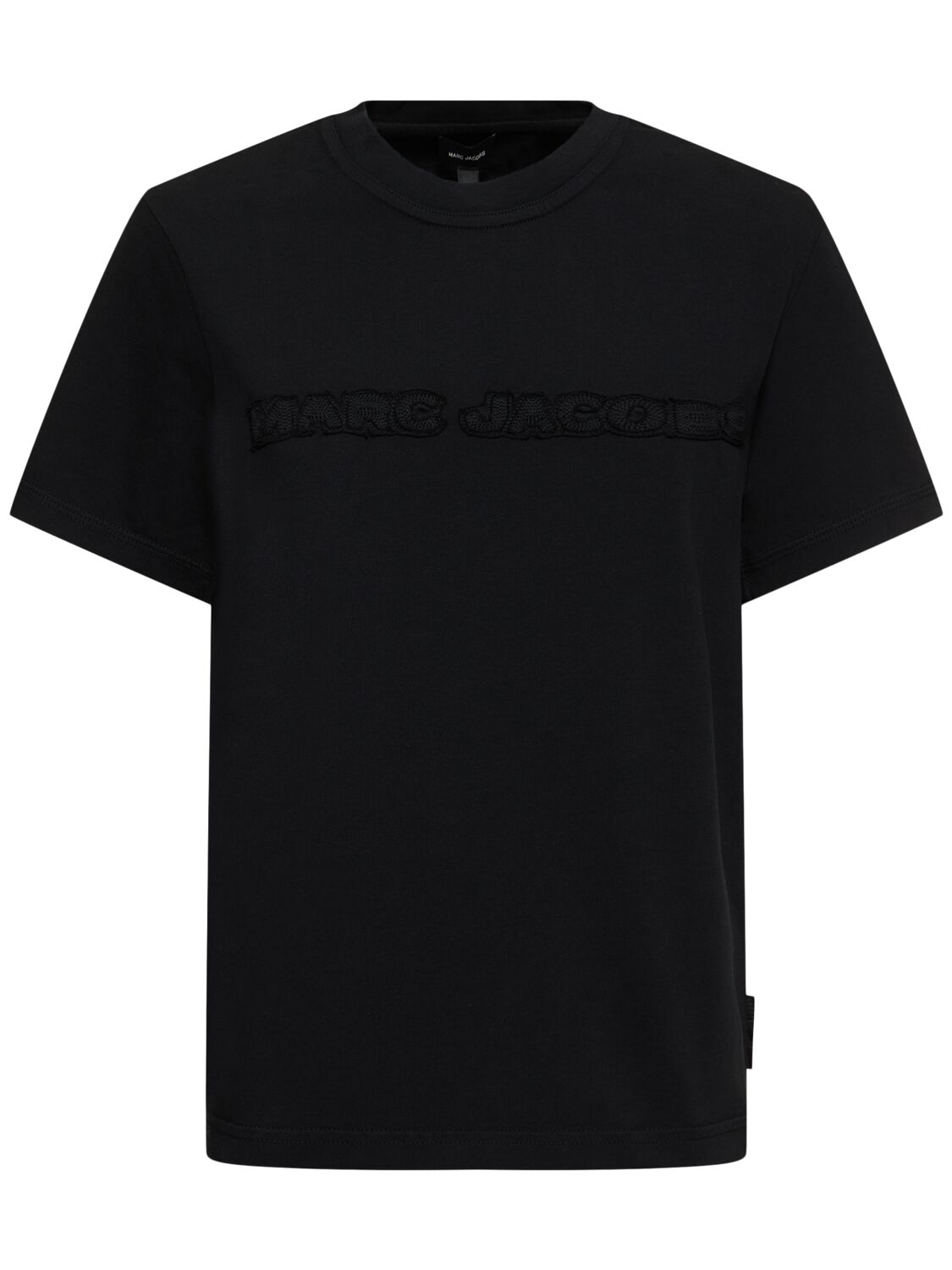 Shop Marc Jacobs Logo Cotton Jersey Baby T-shirt In Black