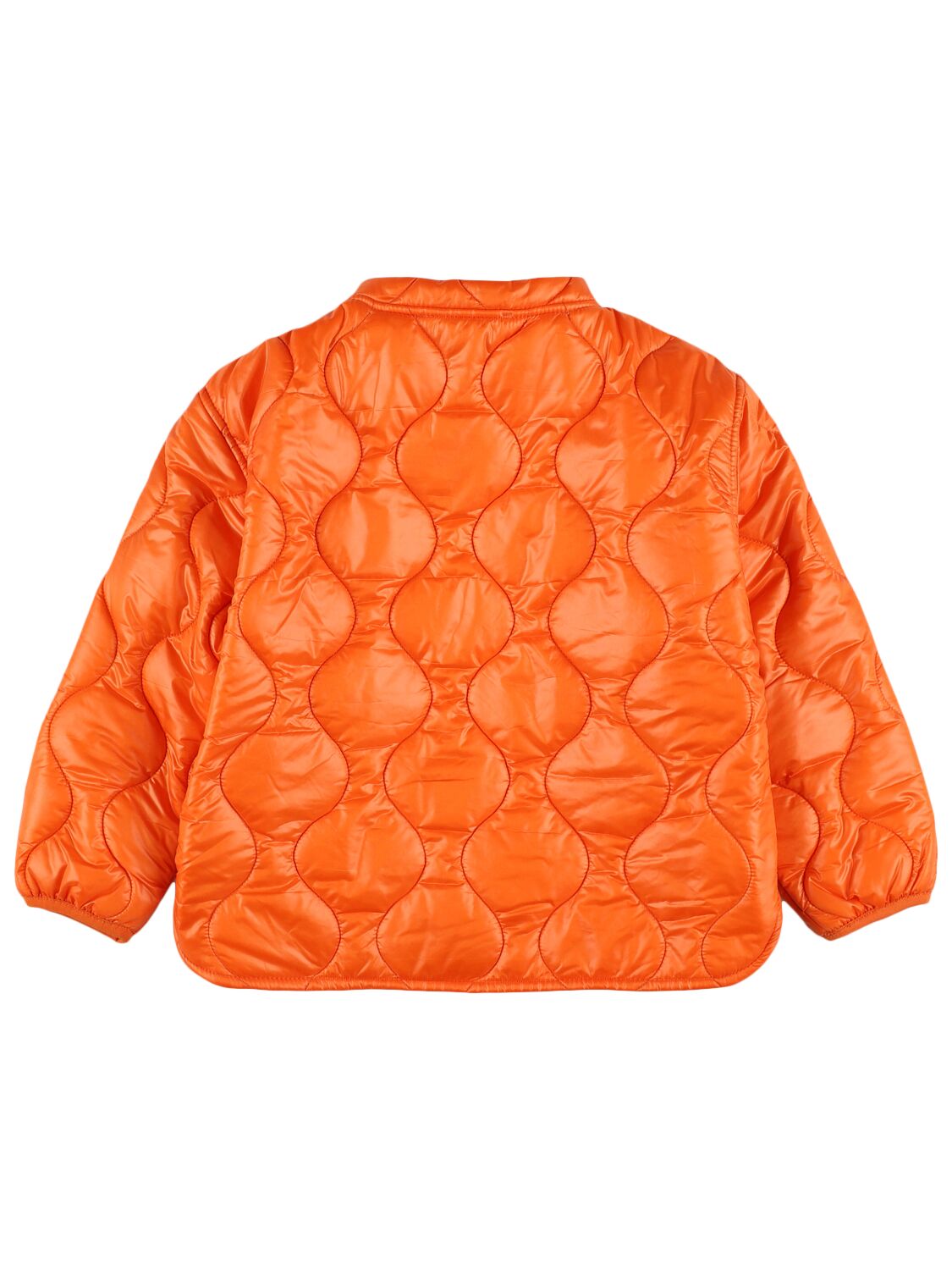 Shop Kiddin Quilted Nylon Puffer Jacket In Orange