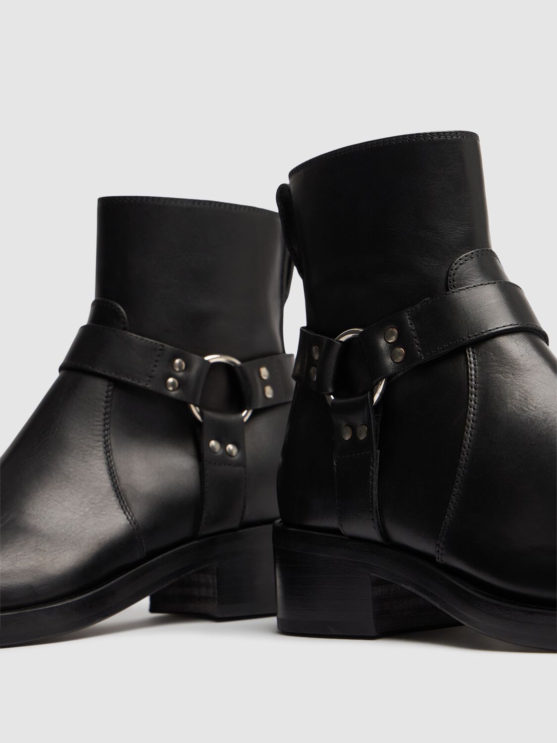 Shop Mattia Capezzani Gaucho Leather Boots In Black