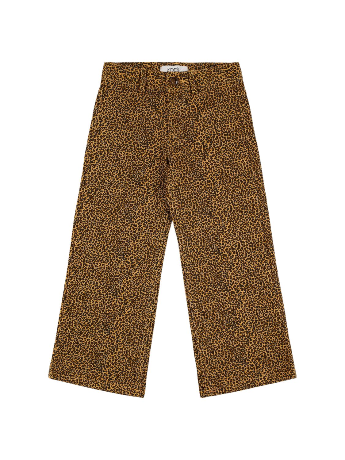 Kiddin Leopard Print Pants In Multicolor