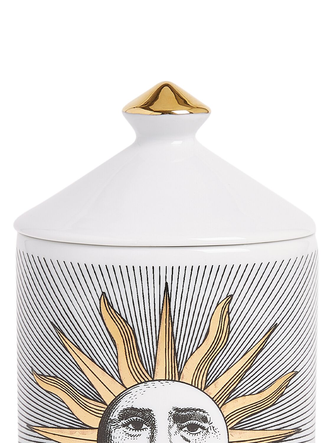 Shop Fornasetti Decoro Soli Small Scented Candle In White