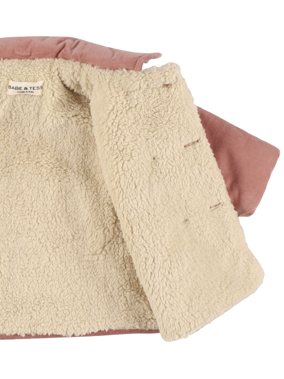 Babe And Tess Caban Stretch Cotton Coat In Pink