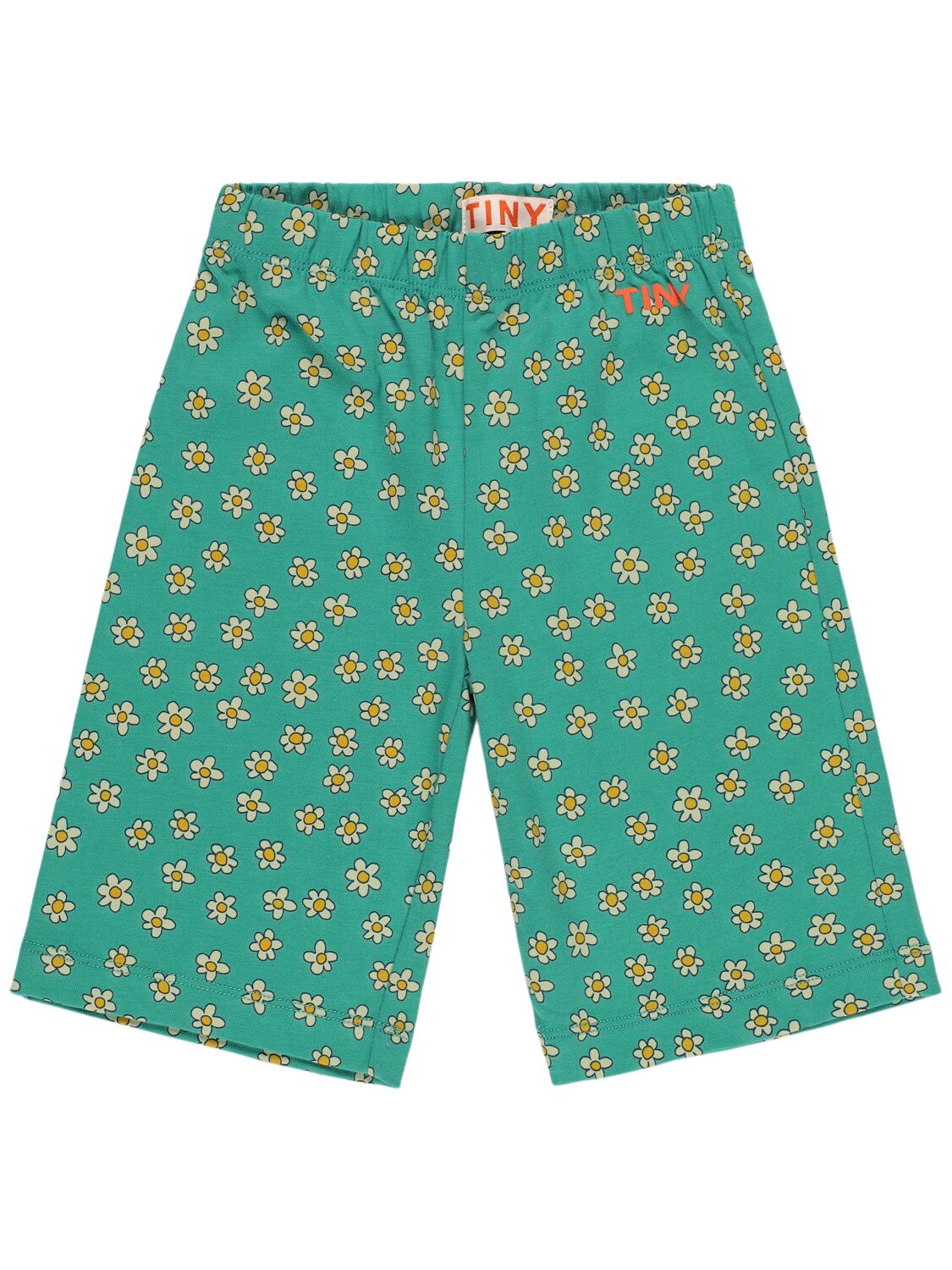 Tiny Cottons Daisy Print Cotton Pants In Green