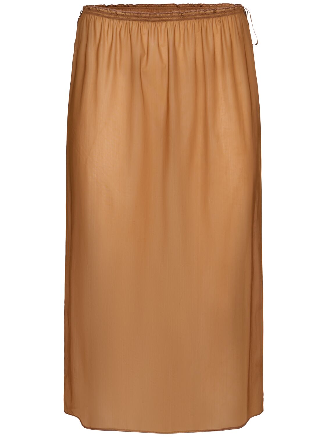 Shop Carven Stretch Mesh Midi Skirt In Beige