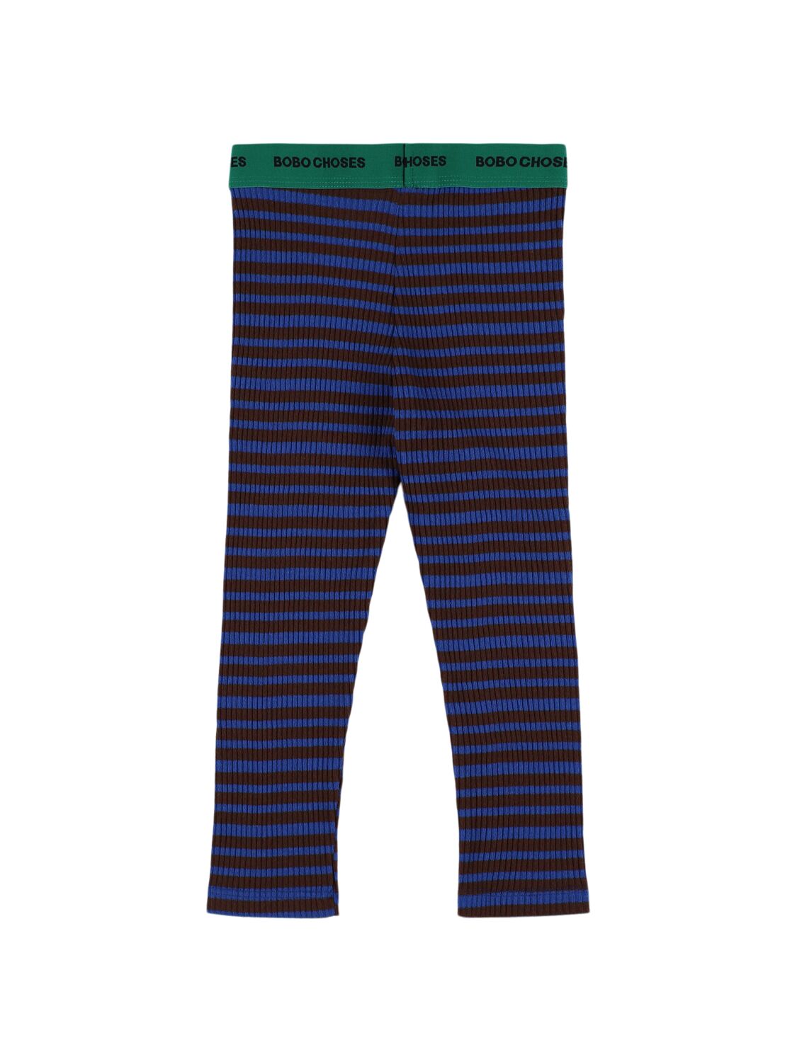 Bobo Choses Ribbed Stripe Legging In Brown/multi