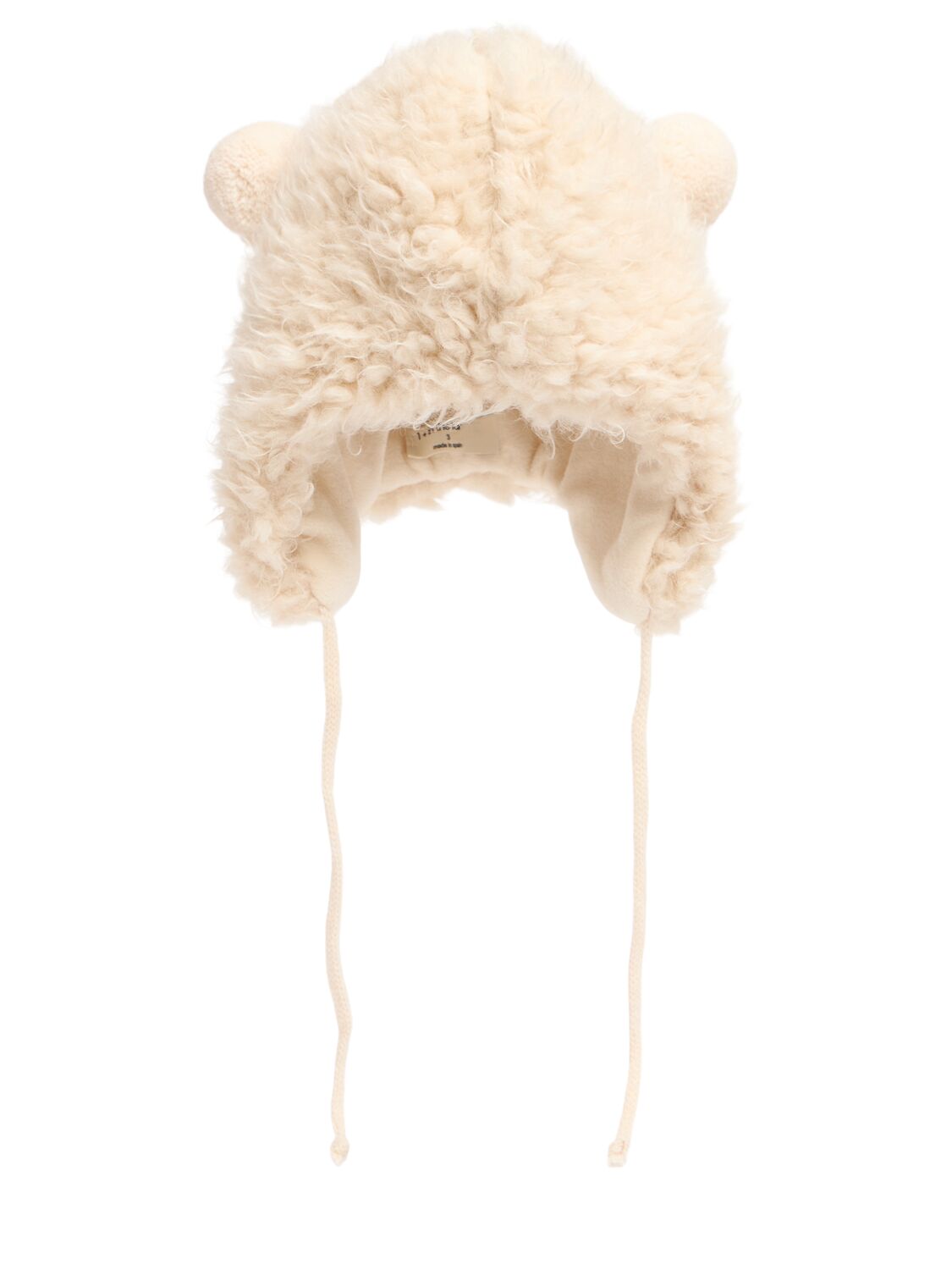 1+ In The Family Faux Fur Teddy Hat W/pompon In Neutral