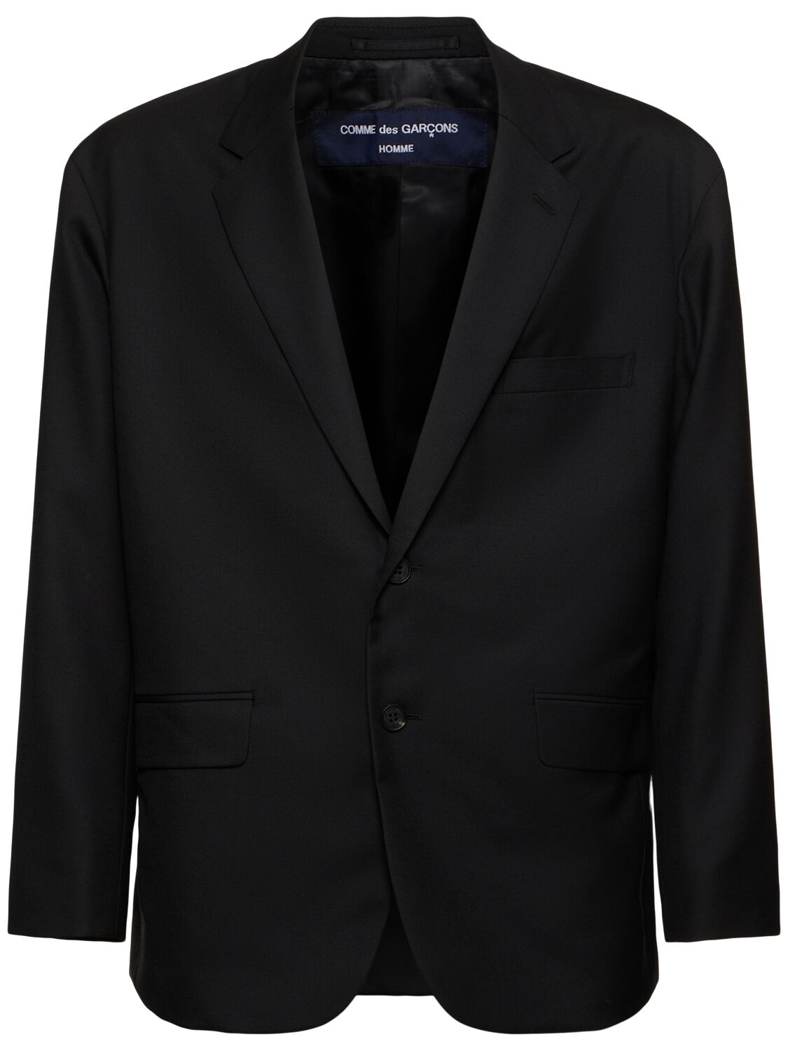 Comme Des Garçons Homme Deux Single Breast Wool Blazer In Black