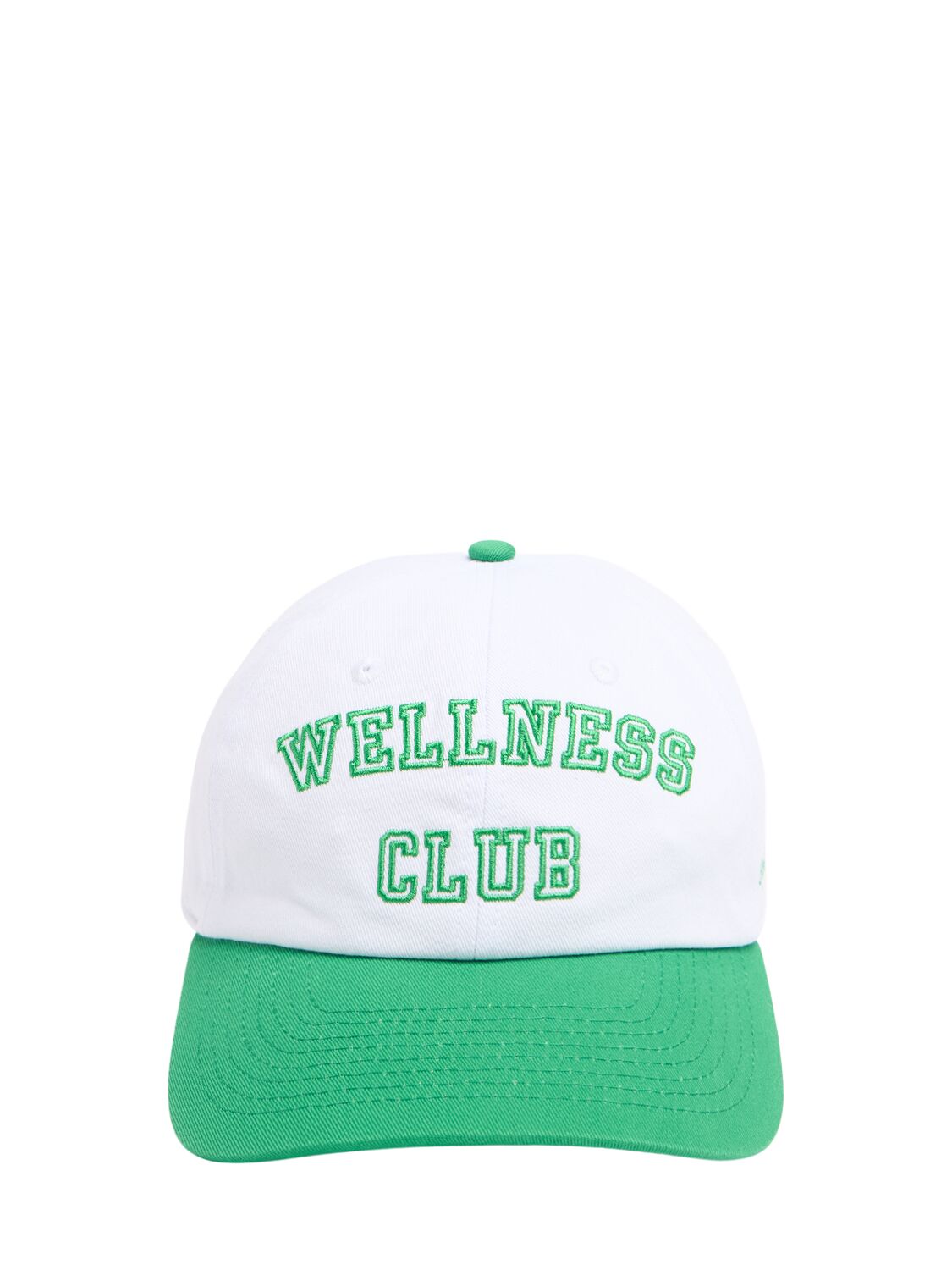 Sporty And Rich Wellness Club Embroidered Hat In White/green