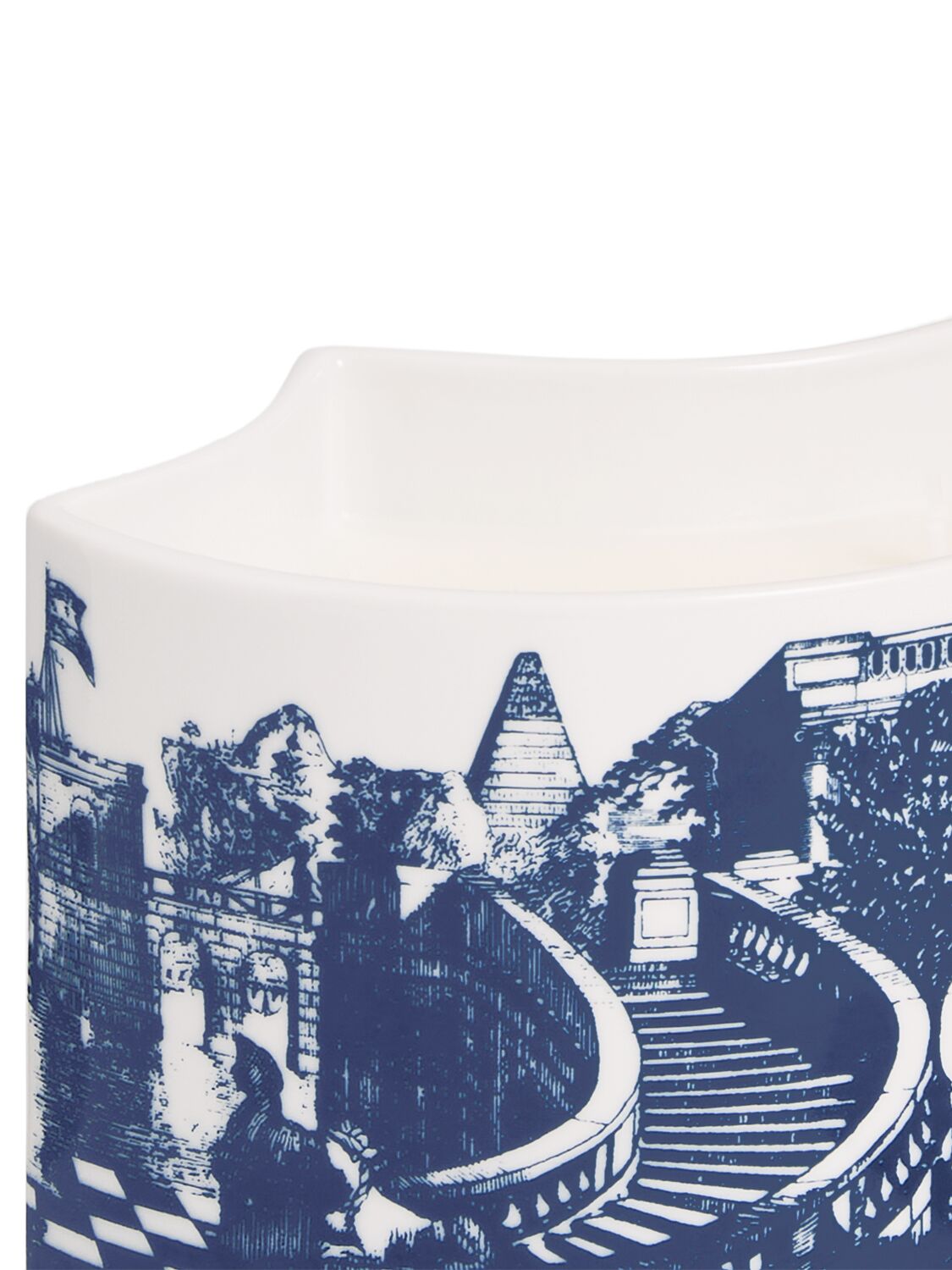 Shop Fornasetti Giardino Settecentesco Candle In Blue