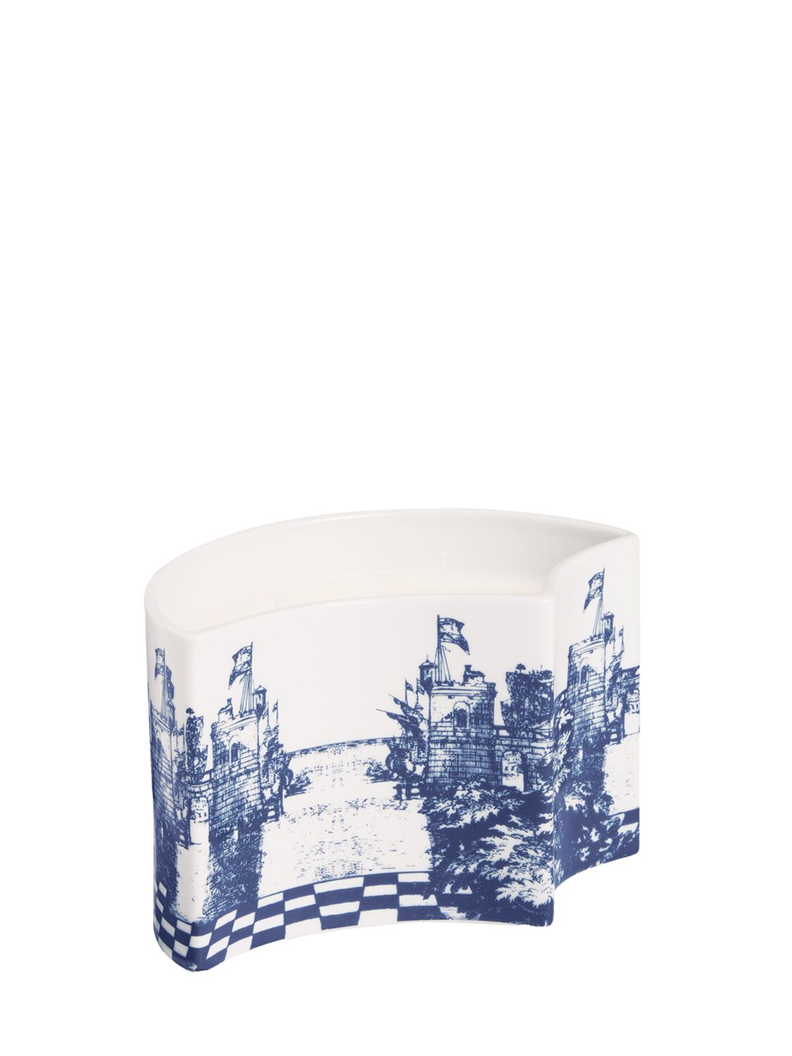 Shop Fornasetti Giardino Settecentesco Candle In Blue