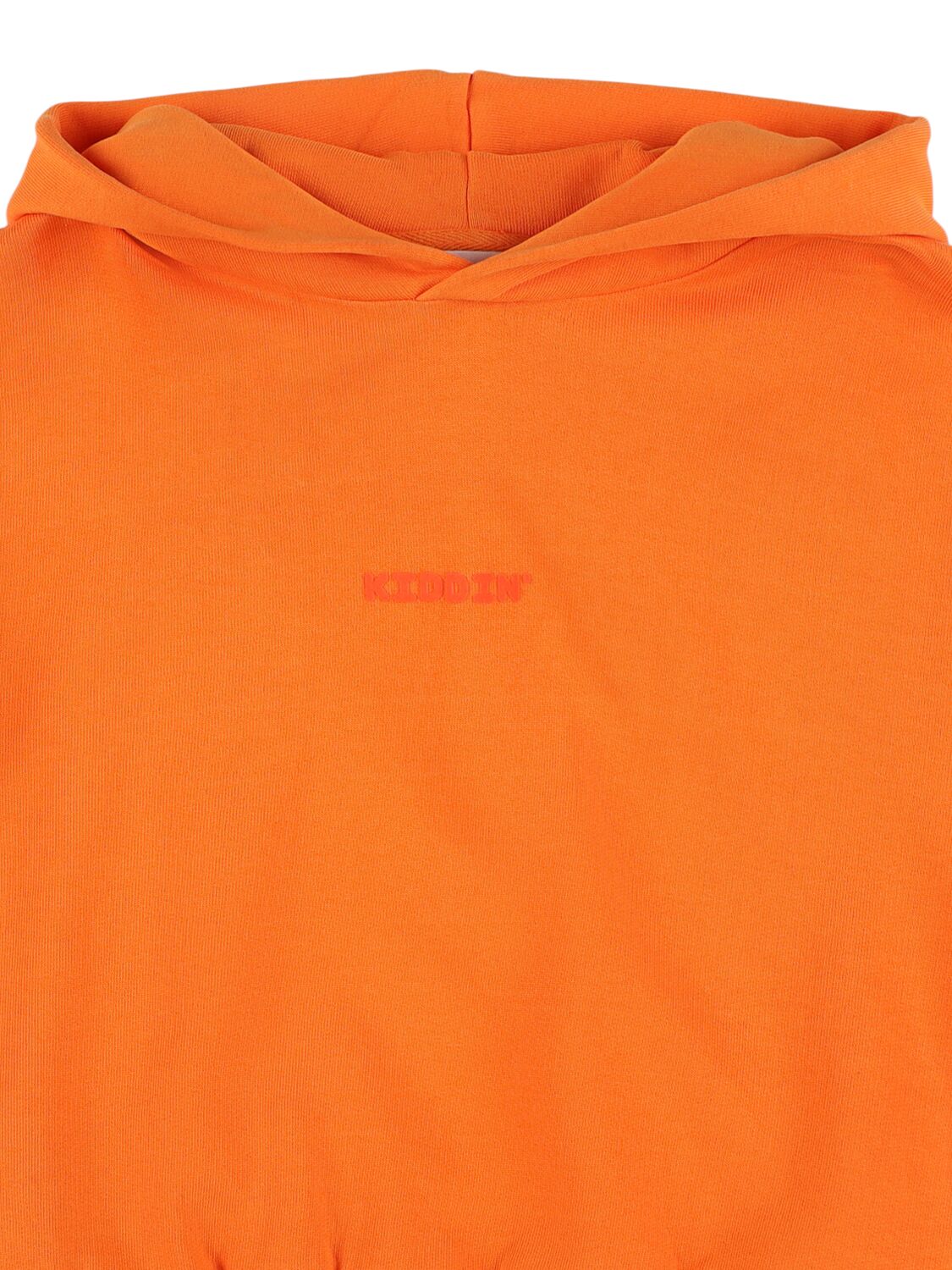 Shop Kiddin Cotton Hooded Sweatshirt In Orange