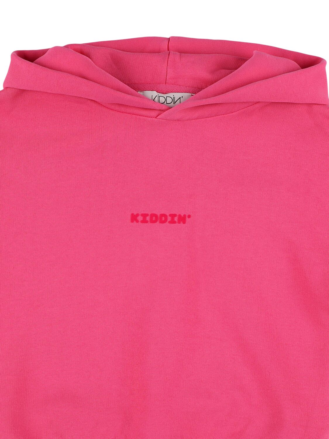 Shop Kiddin Cotton Hooded Sweatshirt In Pink