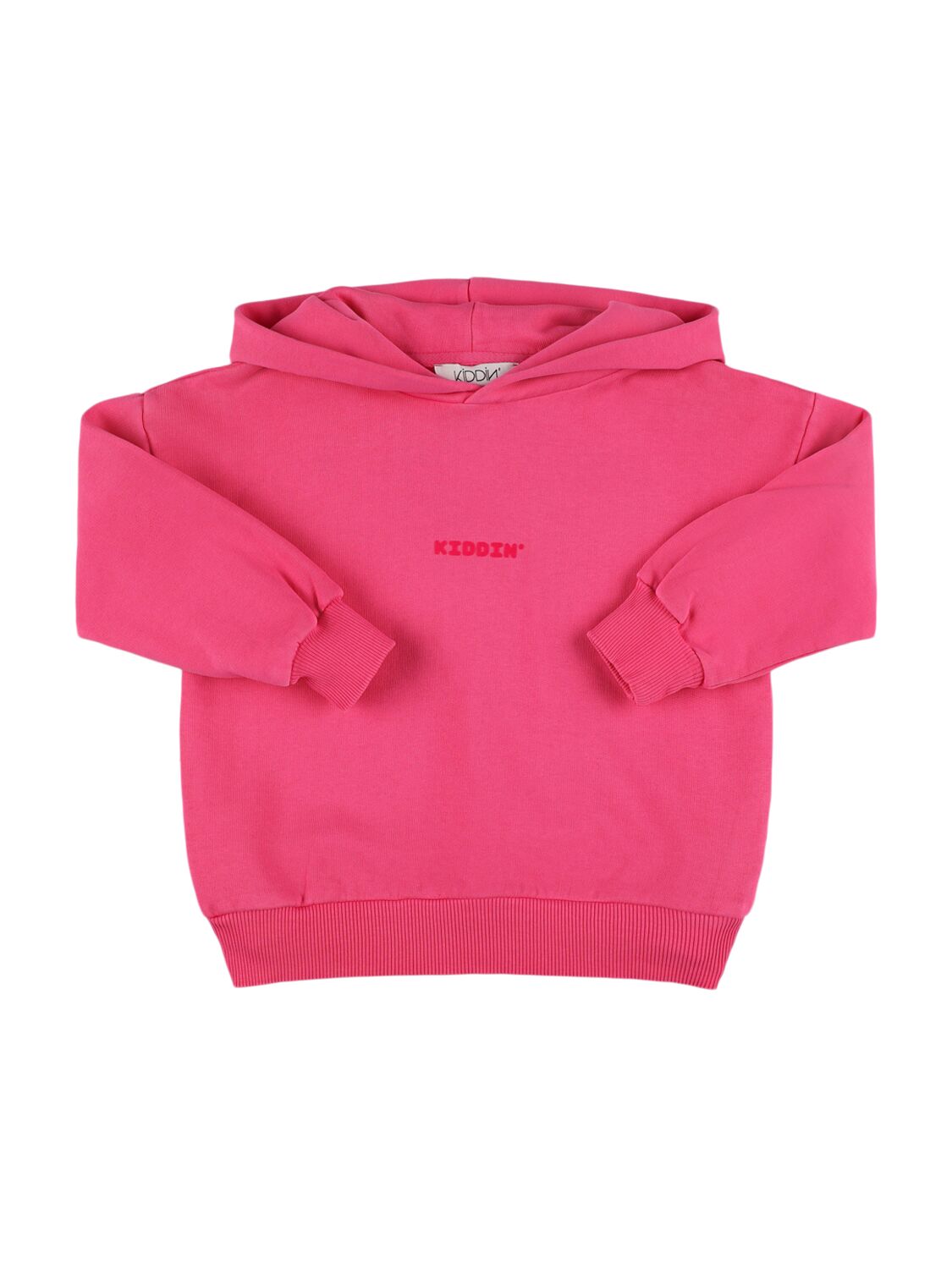 Kiddin Cotton Hooded Sweatshirt In Pink