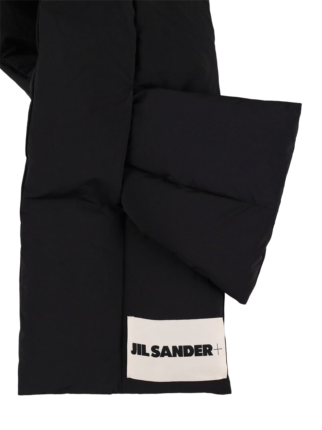 Shop Jil Sander Padded Down Scarf In Black