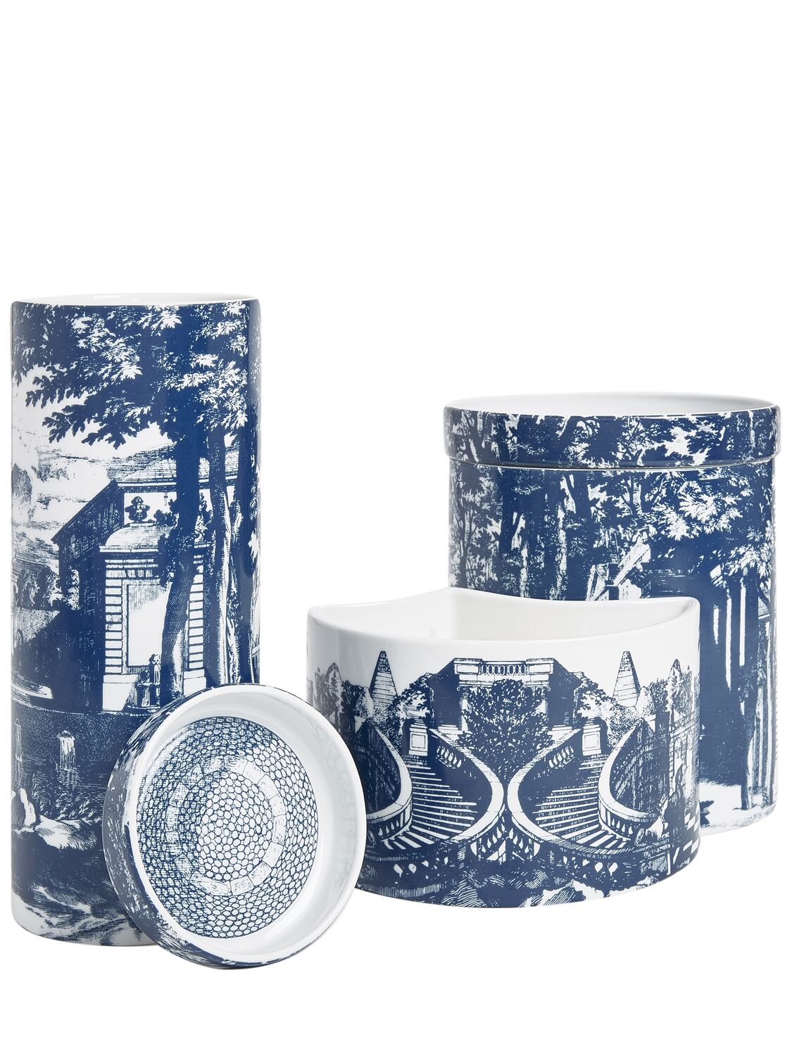 Shop Fornasetti Trittico Giardino Settecentesco Candle In Blue