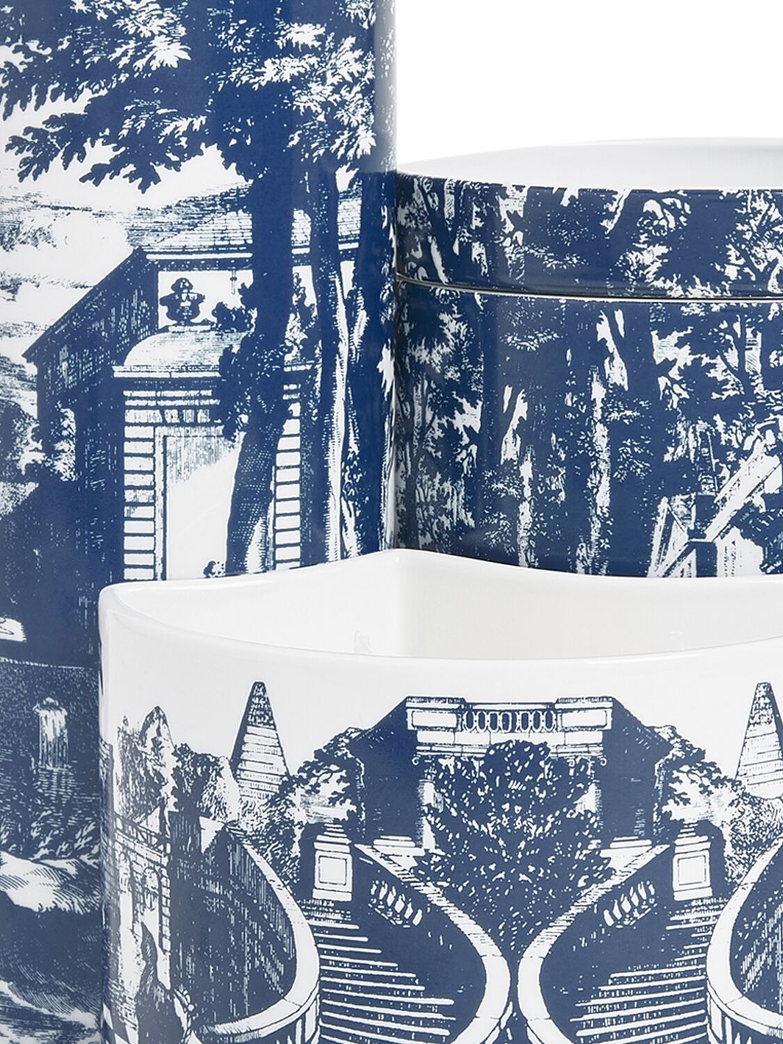 Shop Fornasetti Trittico Giardino Settecentesco Candle In Blue