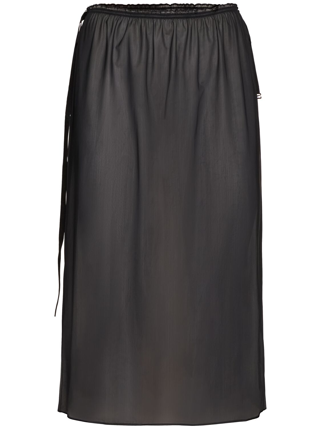 Carven Mesh Midi Skirt In Black