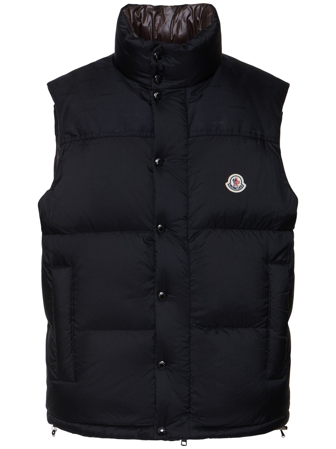 Shop Moncler Re-icons Verone Down Jacket In Black/brown