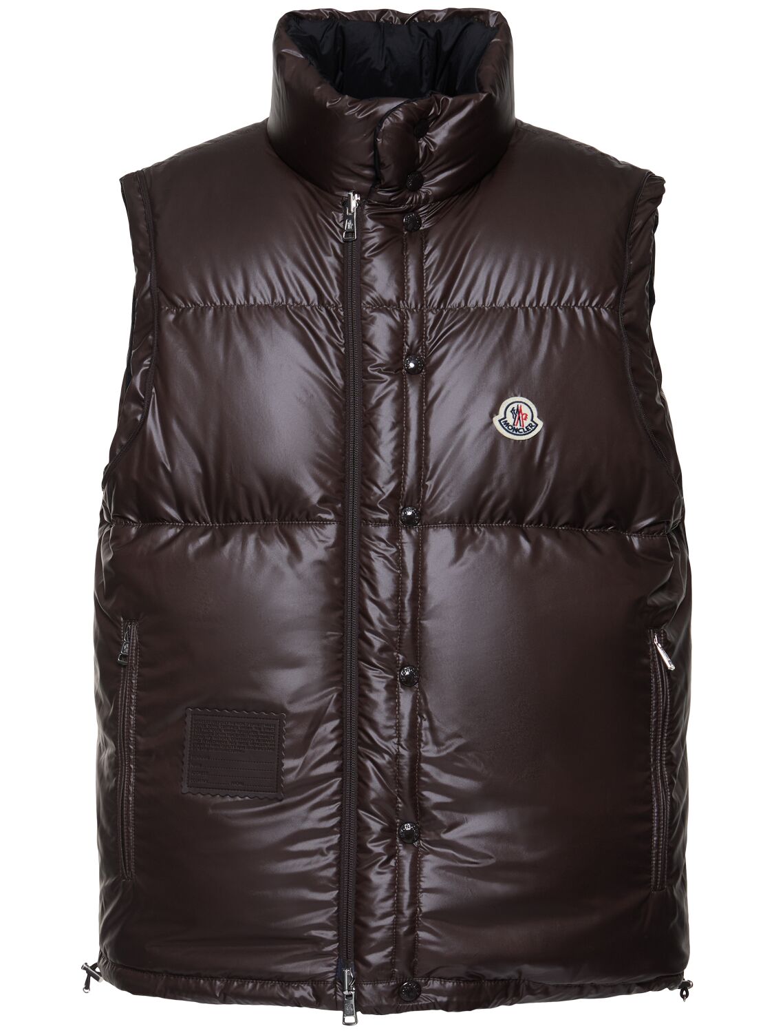 Shop Moncler Re-icons Verone Down Jacket In Black/brown