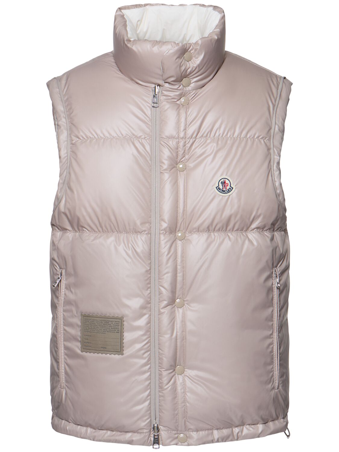 Shop Moncler Re-icons Verone Down Jacket In Silk White