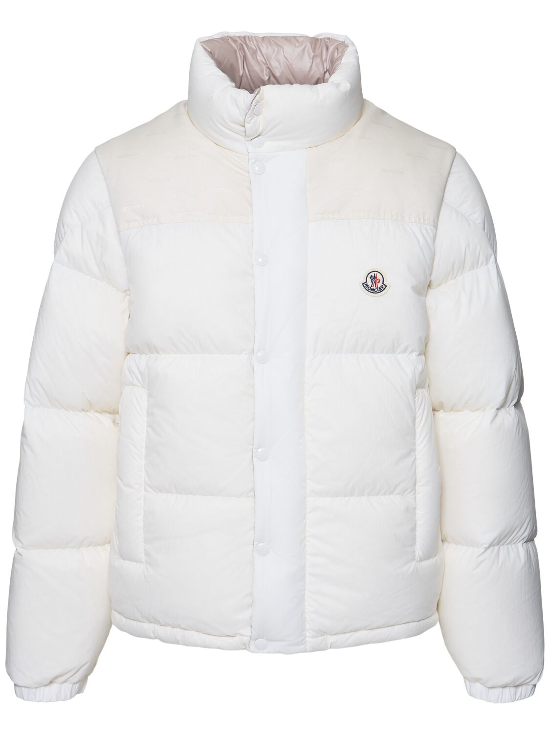 Shop Moncler Re-icons Verone Down Jacket In Silk White