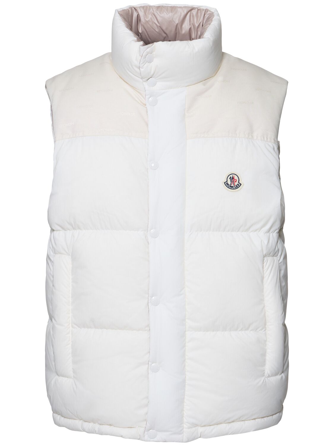 Shop Moncler Re-icons Verone Down Jacket In Silk White