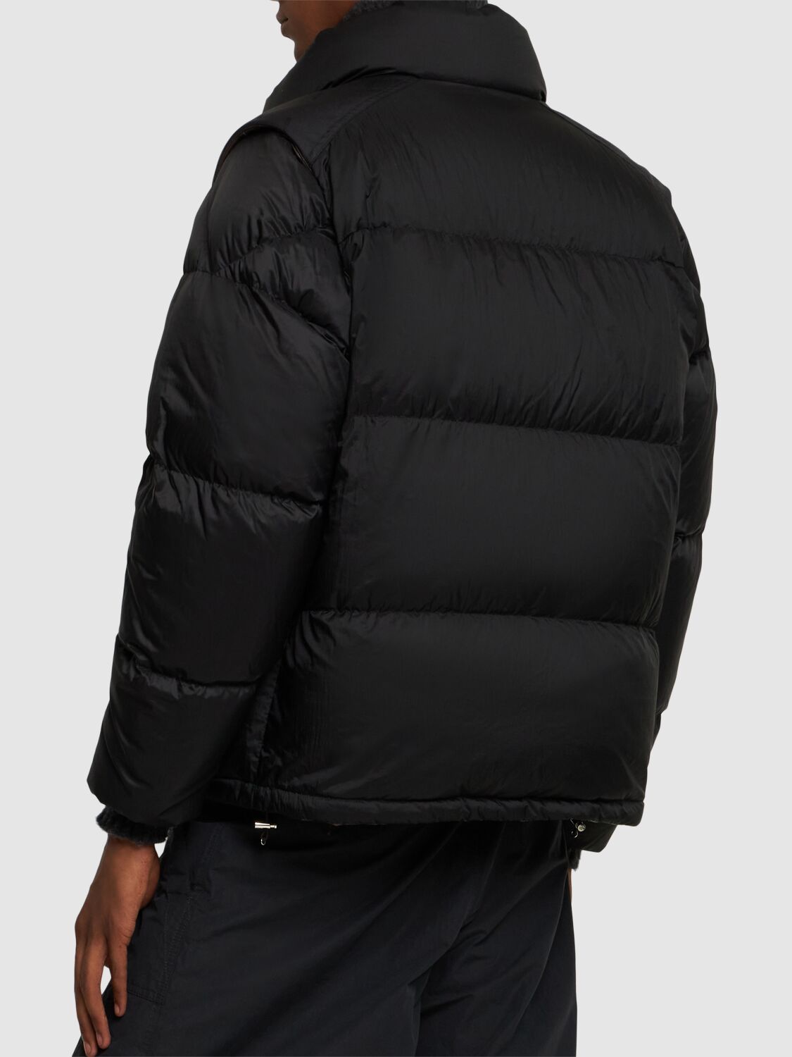 Shop Moncler Re-icons Verone Down Jacket In Black/brown