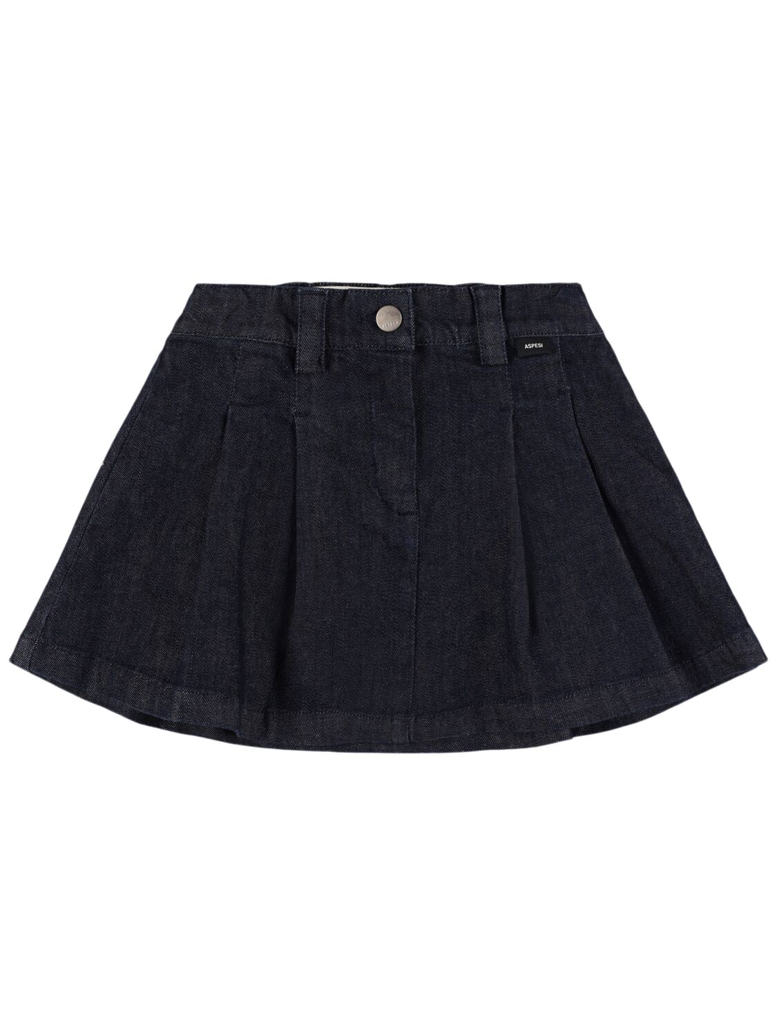 Aspesi Cotton Blend Denim Skirt In Blue