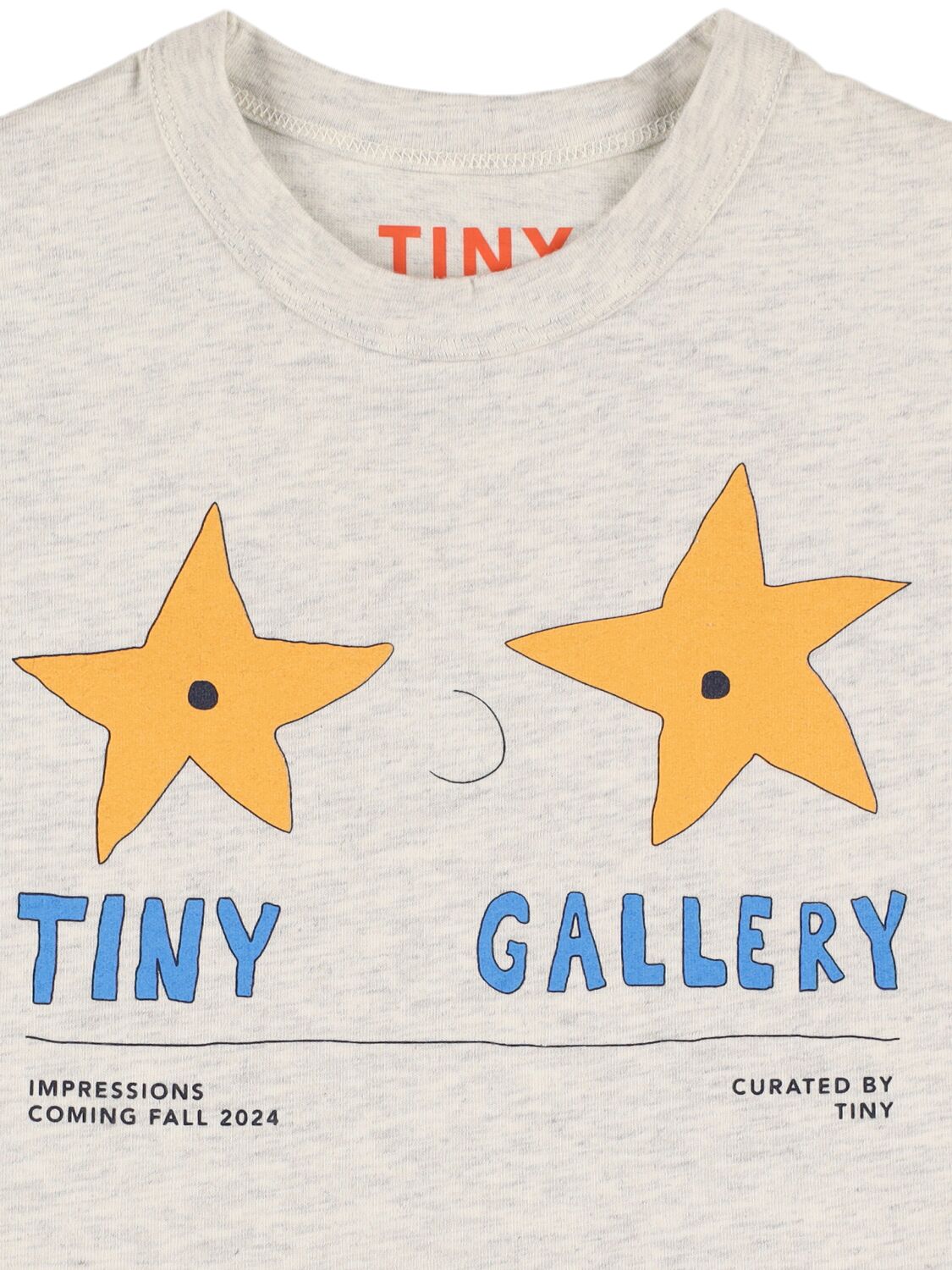 Shop Tiny Cottons Star Print Organic Cotton T-shirt In Grey