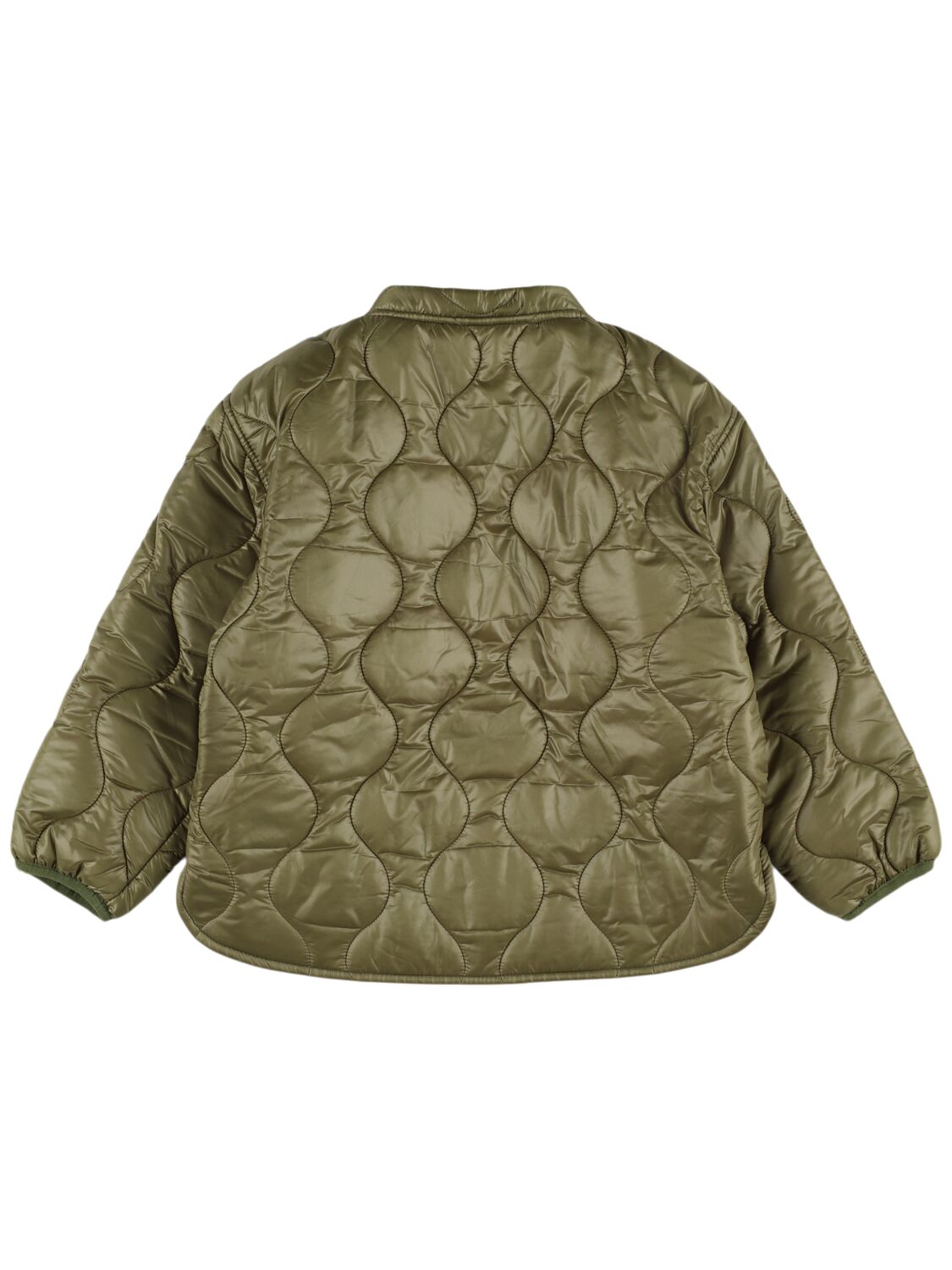 Shop Kiddin Quilted Nylon Puffer Jacket In Green