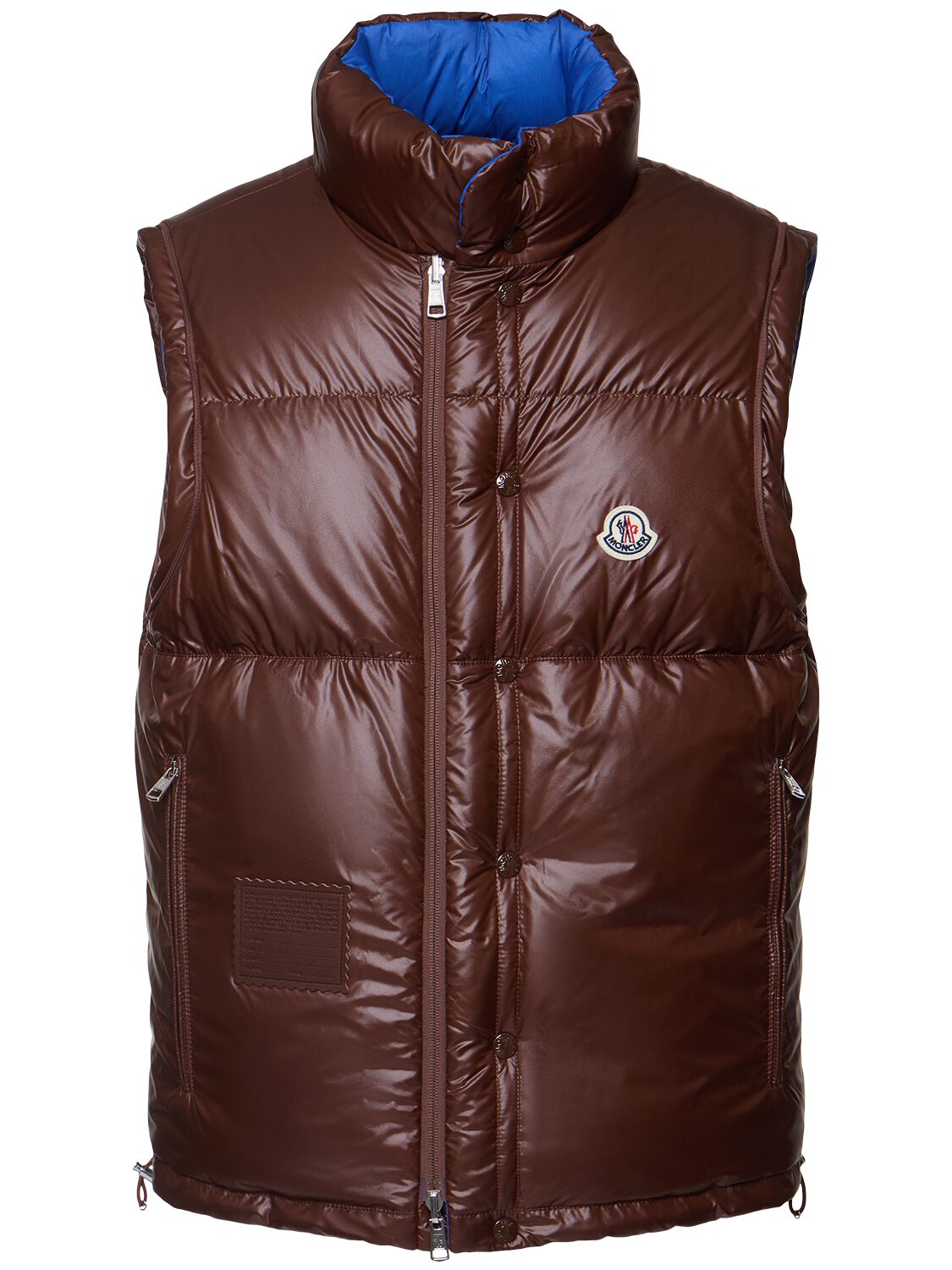 Shop Moncler Verone Down Jacket In Bluette/brown