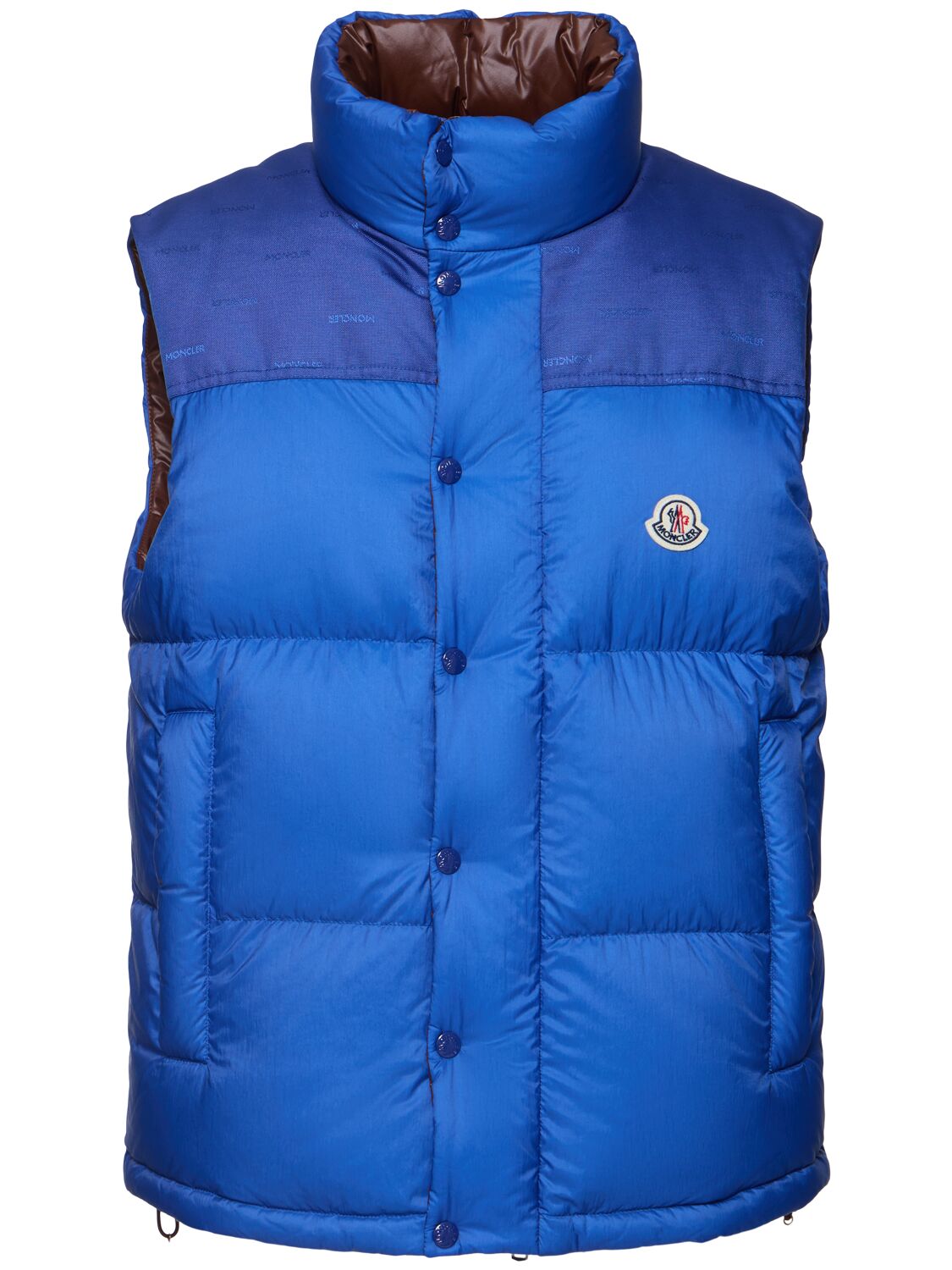 Shop Moncler Verone Down Jacket In Bluette/brown