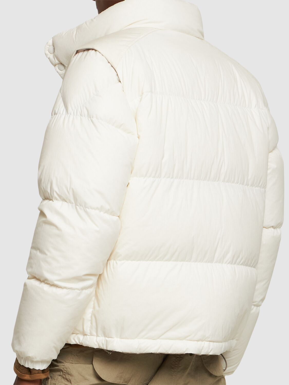 Shop Moncler Re-icons Verone Down Jacket In Silk White