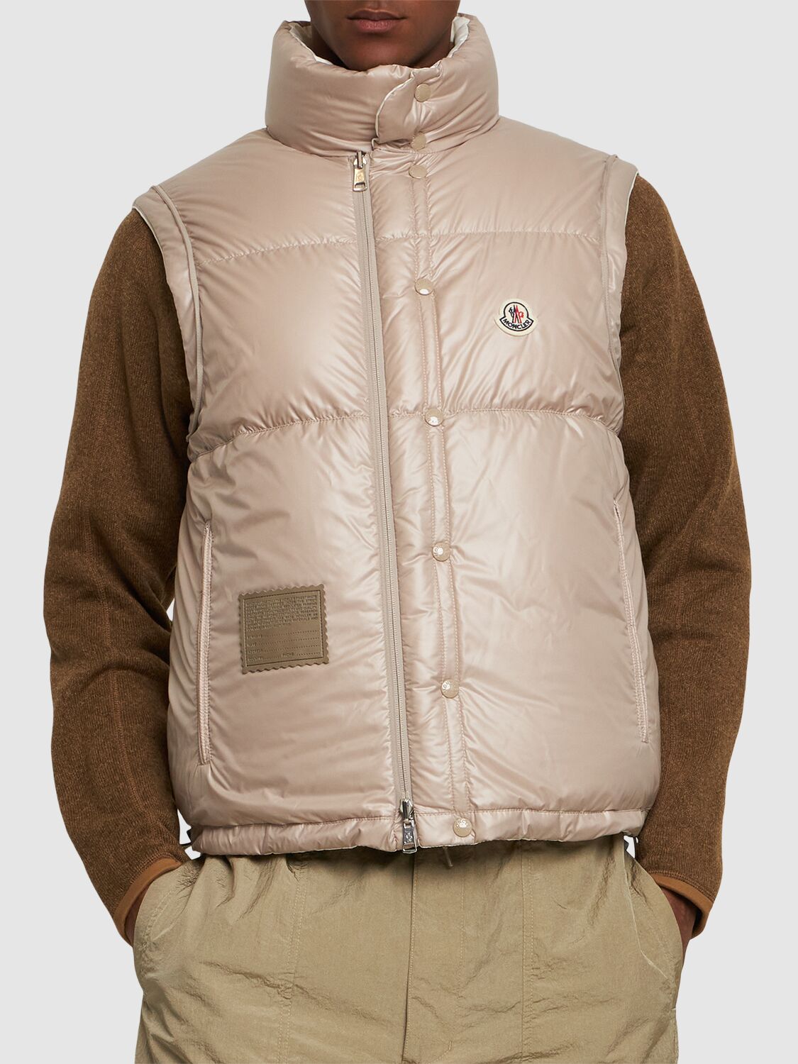 Shop Moncler Re-icons Verone Down Jacket In Silk White