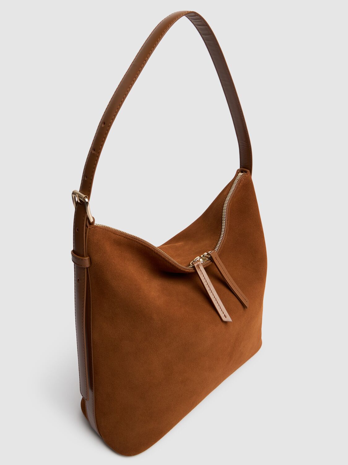 Shop Apc Vera Suede Tote Bag In Marron Glace