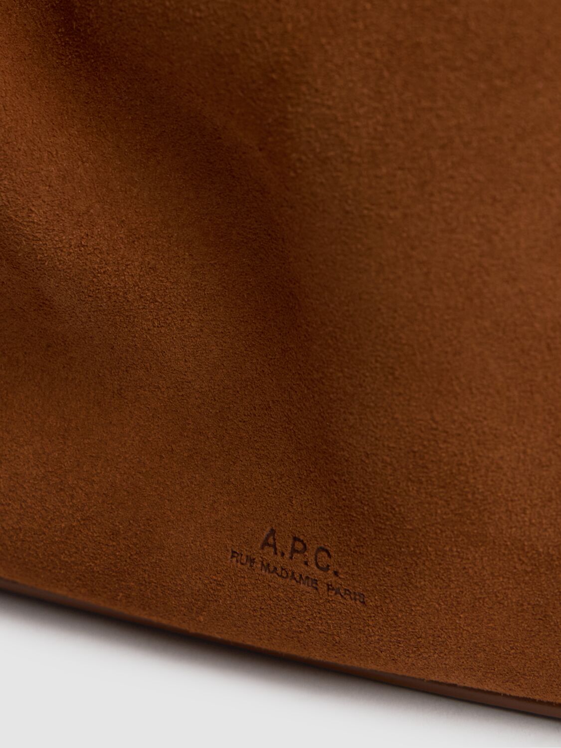 Shop Apc Vera Suede Tote Bag In Marron Glace