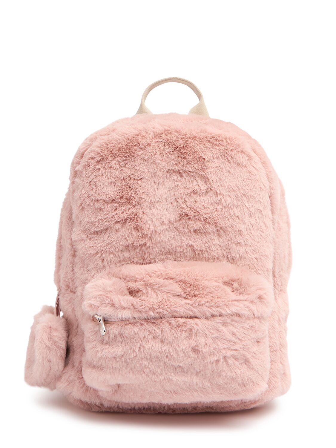 Il Gufo Faux Fur Backpack In Pink