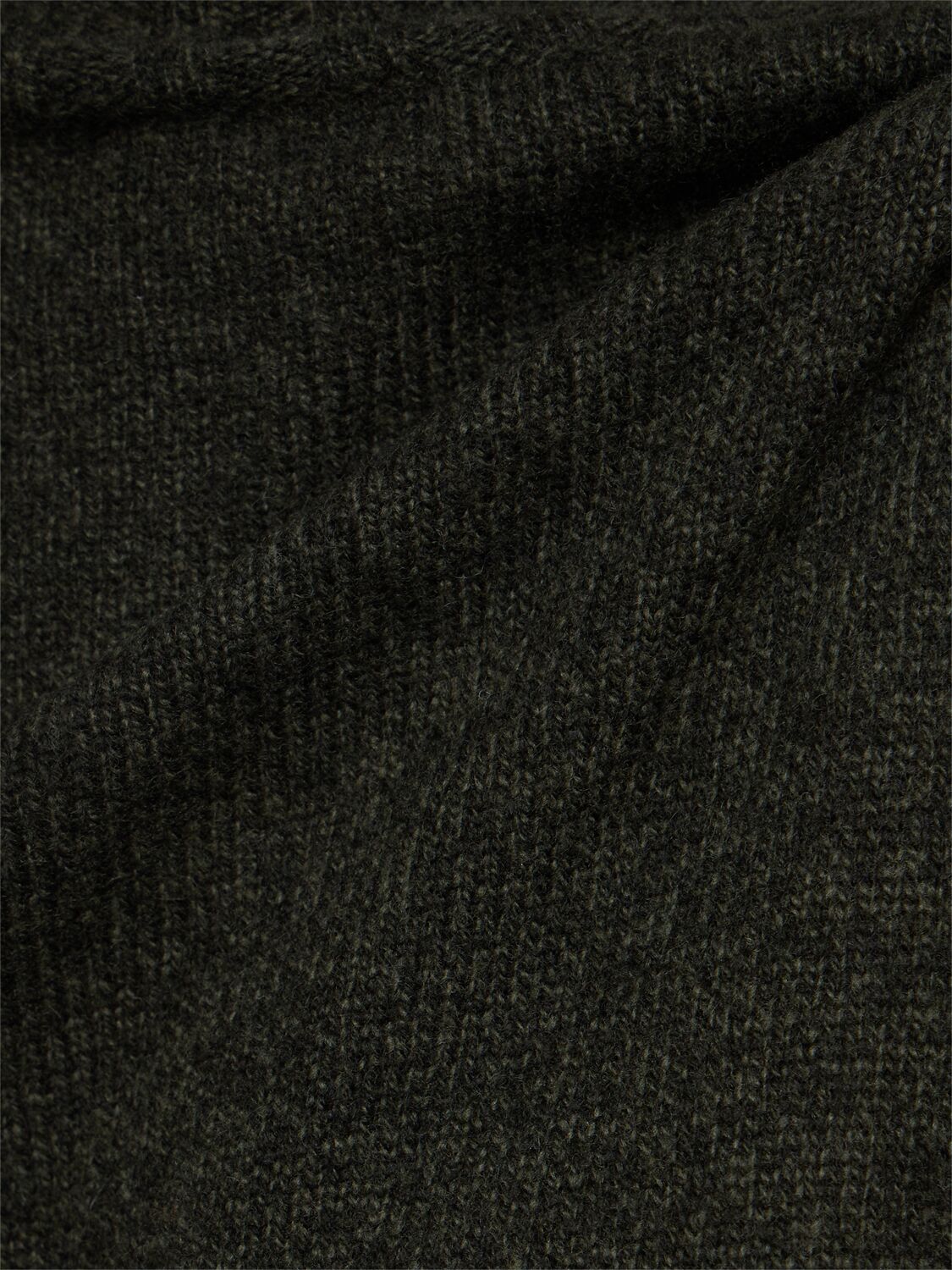 Shop Aspesi Wool Knit Turtleneck Sweater In Green