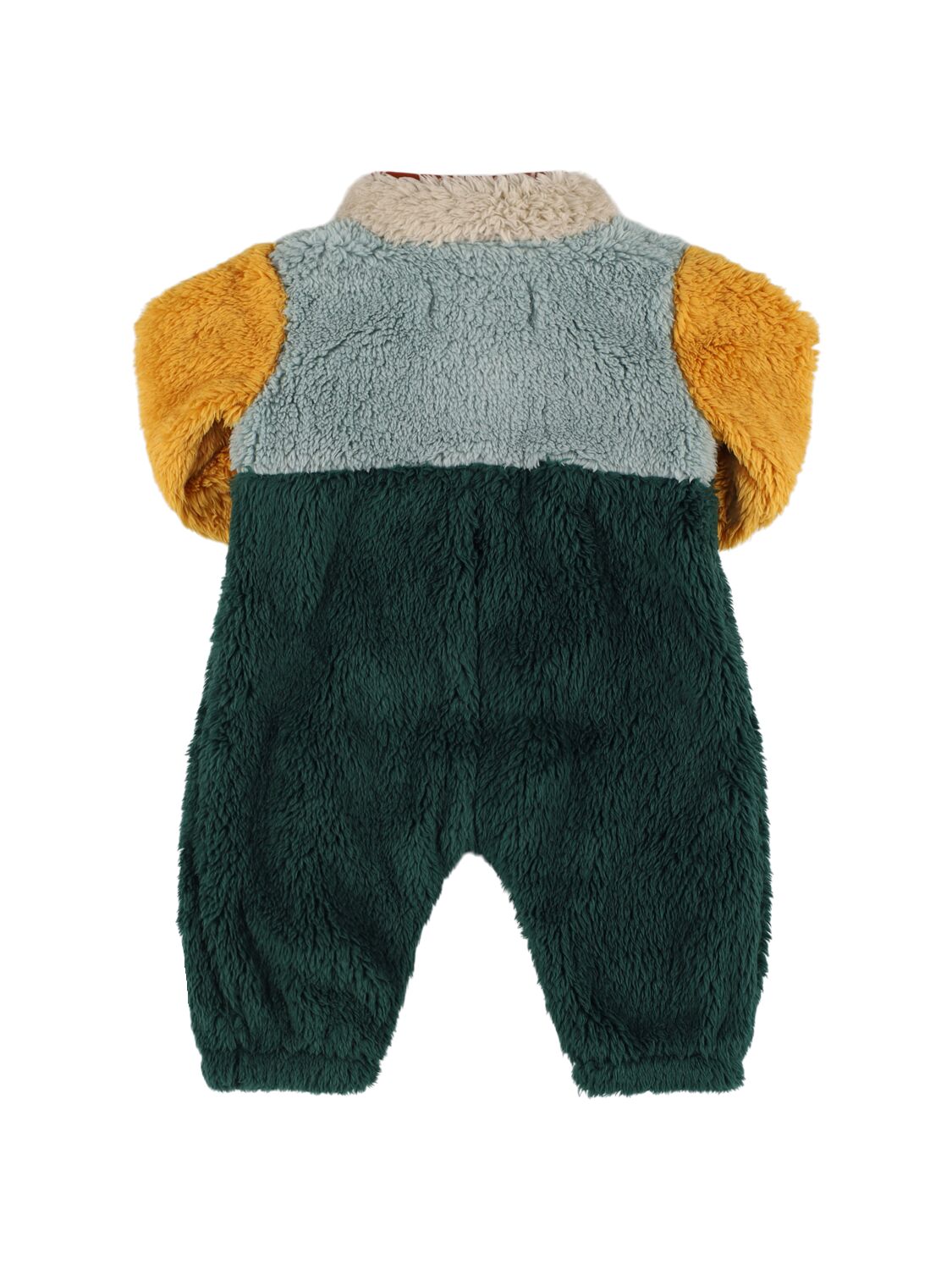 Shop Tiny Cottons Color Block Poly Sherpa Romper In Multicolor